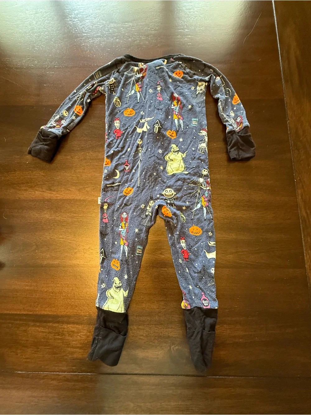 Little Sleepies Disney Nightmare Before Christmas 6-12 months bamboo zippy